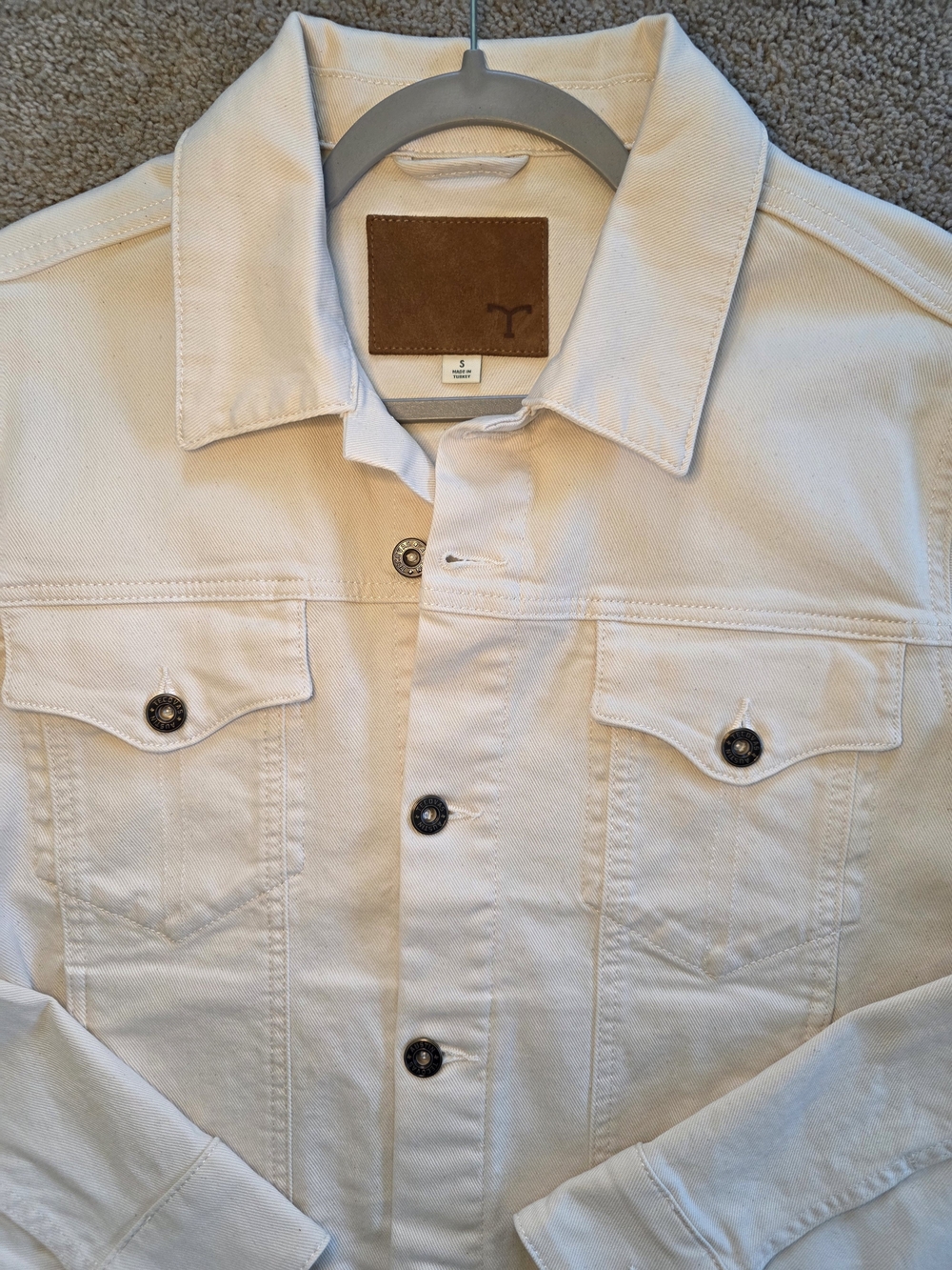 ​🤠 Tecovas "The Austin" Denim Jacket in Natural - Size Small - Picture 12 of 14